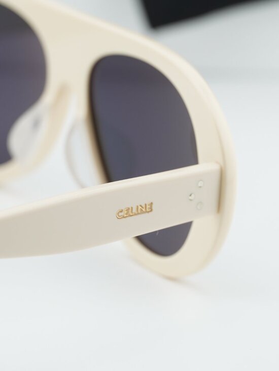 Celine CL40300U APRES SKI CAPSULE 25C Aviator Sunglasses - Ivory/Smoke main image 7